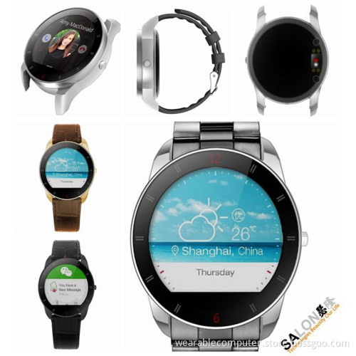 2015 New design 1.54" TFT touch screen MTK2502 waterproof bluetooth smart watch with heart rate sensor for android and IOS phone
